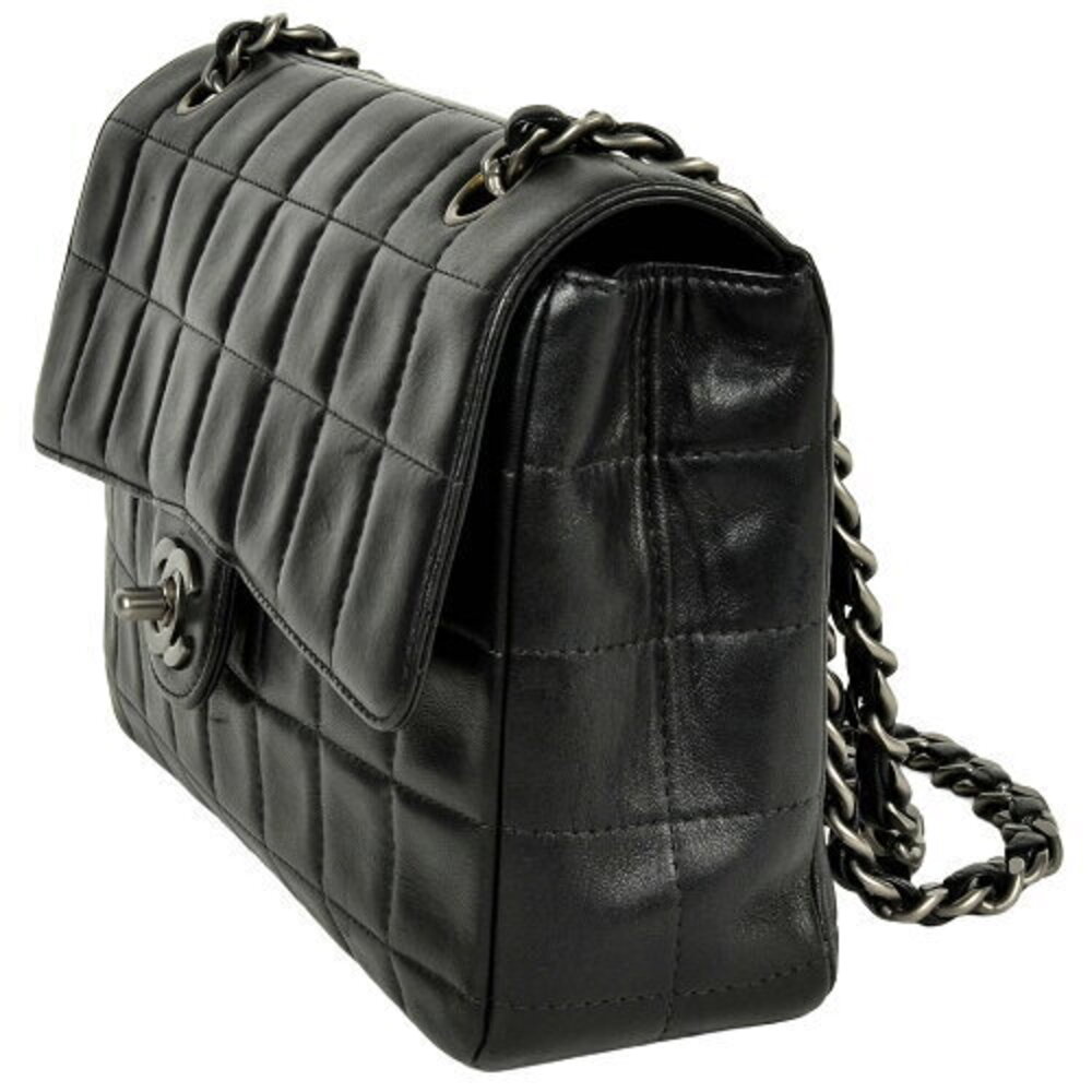 Chanel Shoulder Matte Black Bag Chain Chocobar